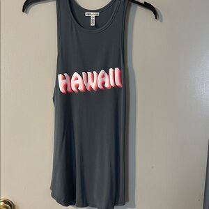 PINK Victoria's Secret Hawaii Tank Top. Greyish blue color.
